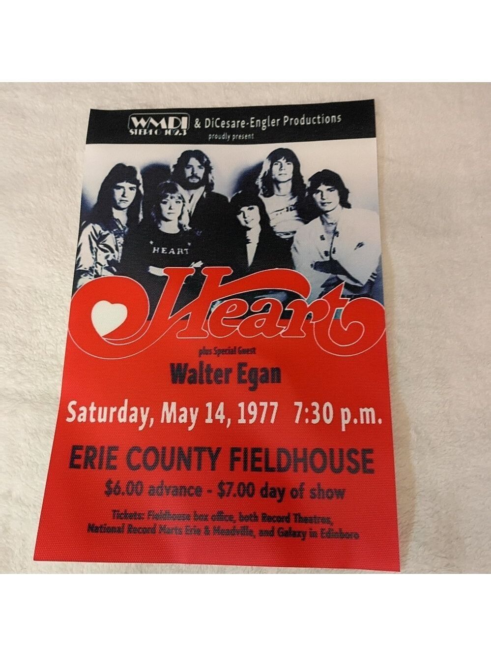 2/$10 Heart Band Concert Canvas Print Poster